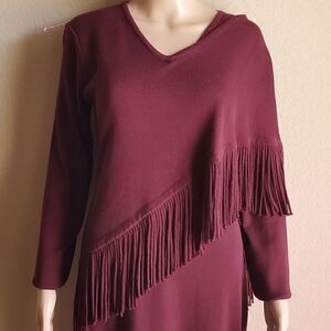 Maggie London Vtg Sweater Long Sleeve Maxi Dress